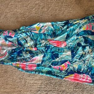 Lilly Pulitzer Blue and Pink Tropical Summer Dress